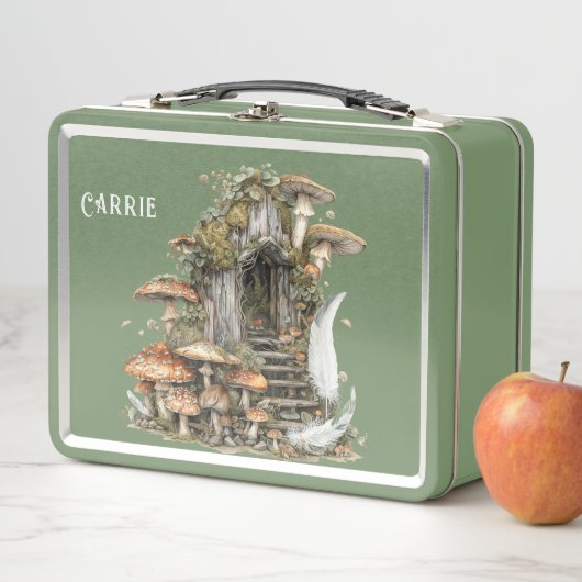 Bezauberte Forest Gnome Hütte Metal Lunchbox (Beispiel)