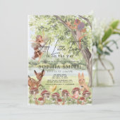Bezauberte Forest Little Fairy Girl Babydusche Einladung (Stehend Vorderseite)