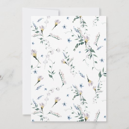 Bezauberte Forest Little Fairy Girl Babydusche Einladung (Rückseite)