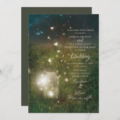 Bezauberte Forest Mason Jar Rustic Wedding Card Einladung (Vorne/Hinten)