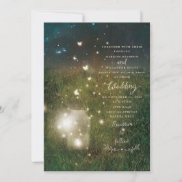 Bezauberte Forest Mason Jar Rustic Wedding Card Einladung