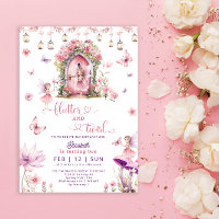 Bezauberte Forest Pink Fairy Wildblume Geburtstag