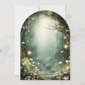 Bezauberte Grünen Hochzeit Einladung (Rückseite)