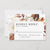 Bezauberte Herbstblüte RSVP Karte (Vorderseite)