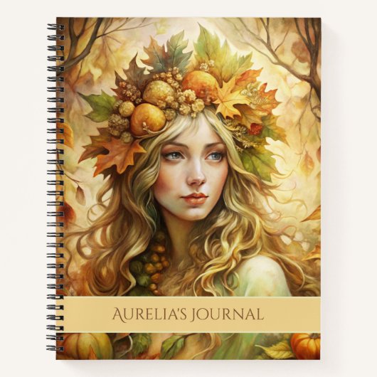 Bezauberte Herbstwald-Fairy Notizblock (Vorderseite)