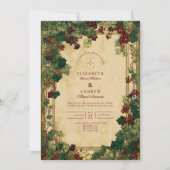 Bezauberte Hochzeit von Ivy Greenery Einladung (Vorderseite)