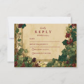 Bezauberte Hochzeit von Ivy Greenery RSVP Karte (Vorderseite)