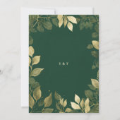 Bezauberte Imitate aus dem Wald Gold Foliage Elega Einladung (Rückseite)