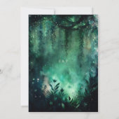 Bezauberte Imitate aus dem Wald Gold Frame Elegant Einladung (Rückseite)