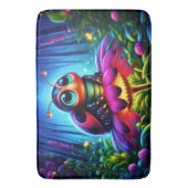 Bezauberte Ladybug weiche glühende Fantasie-Blume Badematte (Vorderseite Vertikal)