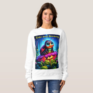Bezauberte Ladybug weiche glühende Fantasie-Blume Sweatshirt