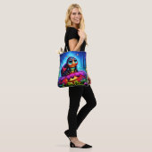 Bezauberte Ladybug weiche glühende Fantasie-Blume Tasche (Am Model)