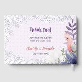 Bezauberte Lavendel-Babydusche Gästebuch (Rückseite)