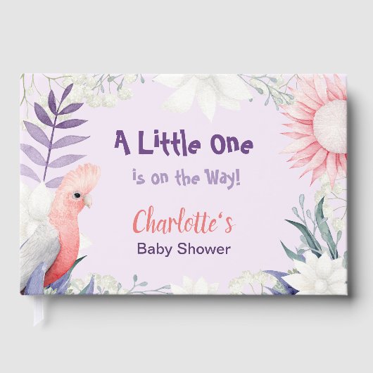 Bezauberte Lavendel-Babydusche Gästebuch (Vorderseite)