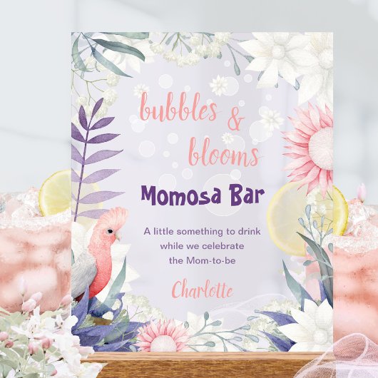 Bezauberte Lavendel Drink Sign Baby Dusche Acrylschild