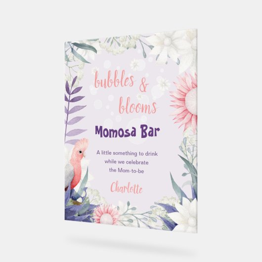 Bezauberte Lavendel Drink Sign Baby Dusche Acrylschild (Winkel)