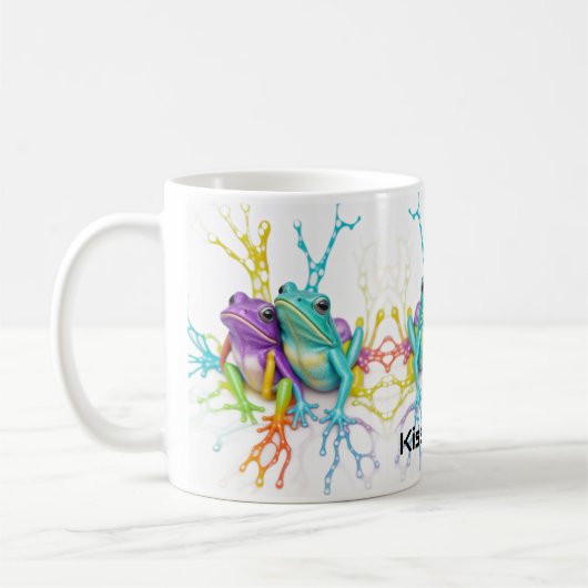 Bezauberte lebendige Frogbesties Co. Kaffeetasse (Links)