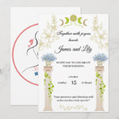 Bezauberte Liebe, feiern Sie Ihre Hochzeit Einladung (Vorne/Hinten)