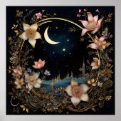 Bezauberte Lunar-Wiese Poster (Vorne)