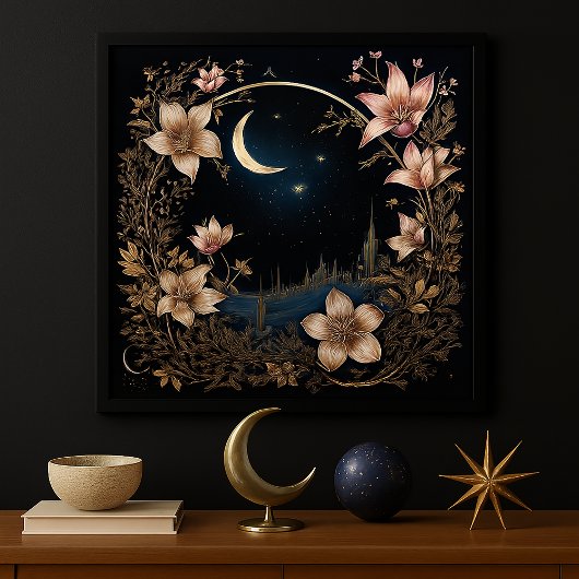 Bezauberte Lunar-Wiese Poster