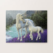 Bezauberte Mutter Unicorn und Foal Baby Puzzle (Horizontal)