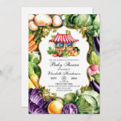 Bezauberte Niedlich Farmer's Market Baby Dusche Einladung (Vorne/Hinten)
