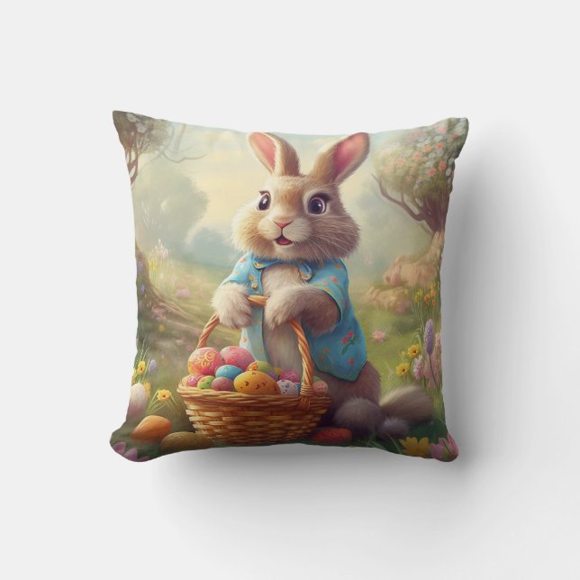Bezauberte Ostern - Whimsical Bunny Kissen (Vorderseite)