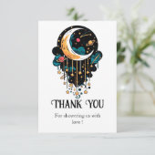 Bezauberte Pastel Stars Babydusche Dankeskarte (Stehend Vorderseite)