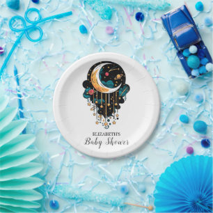 Bezauberte Pastel Stars Babydusche Pappteller