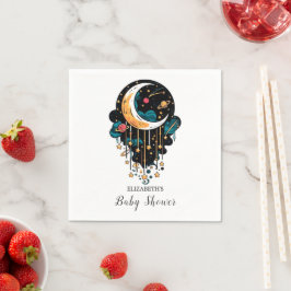 Bezauberte Pastel Stars Babydusche Serviette