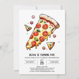 Bezauberte Pilzpizza zum Geburtstag Einladung