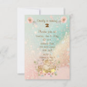 Bezauberte Pilzsaal 2 Jahre Geburtstagsparty Einladung (Rückseite)