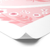 Bezauberte rosa Weltkarte - Kinderkunst Poster (Ecke)