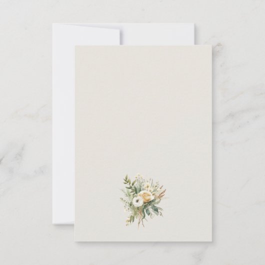 Bezauberte RSVP-Karte für den Wasserfarbenwald Boh RSVP Karte (Rückseite)