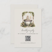 Bezauberte RSVP-Karte für den Wasserfarbenwald Boh RSVP Karte (Vorne/Hinten)