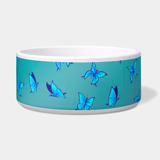 Bezauberte Schmetterlinge Grüne Keramik Napf (Vorderseite)