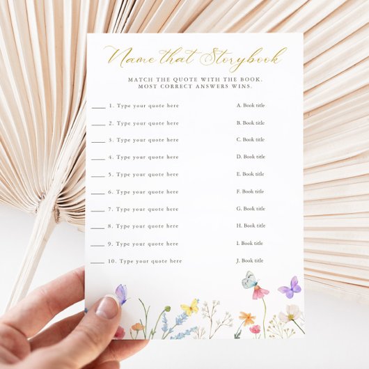 Bezauberte Schmetterlinge Name des Storybooks Einladung