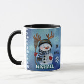 Bezauberte Schneemann-Hot-Kakao-Tasse Tasse (Links)
