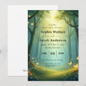 Bezauberte Sonnenlicht-Glimmer-Grove Einladung (Vorne/Hinten)