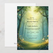 Bezauberte Sonnenlicht-Glimmer-Grove Einladung (Vorne/Hinten)