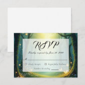 Bezauberte Sonnenlicht-Glimmer-Grove RSVP Karte (Vorne/Hinten)