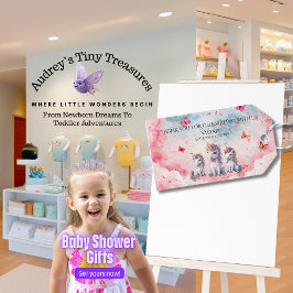 Bezauberte Unicorn Baby Duwer Gevor Tag Geschenkanhänger