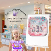 Bezauberte Unicorn Baby Shower Square Teller