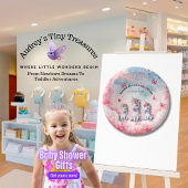 Bezauberte Unicorn-Babyduschmaschine Pappteller