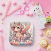 Bezauberte Unicorn-Kinderdusche Pappteller (Party)