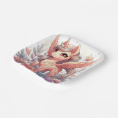 Bezauberte Unicorn-Kinderdusche Pappteller (Gewinkelt)