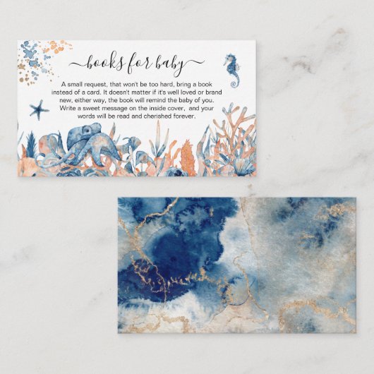 Bezauberte Untersee-Bücher für Kinder Begleitkarte (Vorne/Hinten)