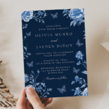 Bezauberte Vintage Blumenhochzeit Mitternacht