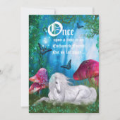 Bezauberte Wald-Einhornwald-Party Einladung (Vorderseite)