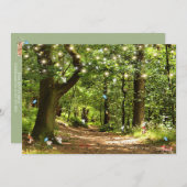 Bezauberte Waldfairies Schmetterlinge LadyBugs Einladung (Vorne/Hinten)